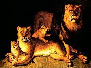 Jean Baptiste Huet A pride of lions